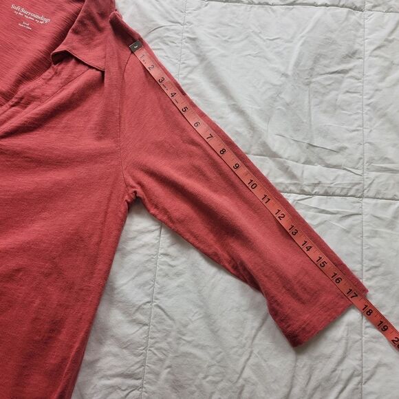Soft Surroundings Women's Danielle Statement Button Down 3/4 Sleeve Top Size S - Picture 11 of 13